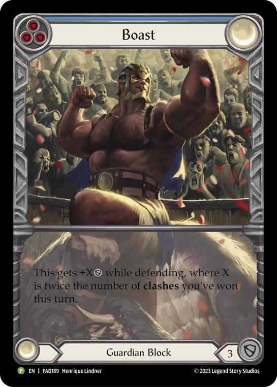 Boast (Cold Foil) [FAB189] (Promo)  Rainbow Foil | Good Games Morley