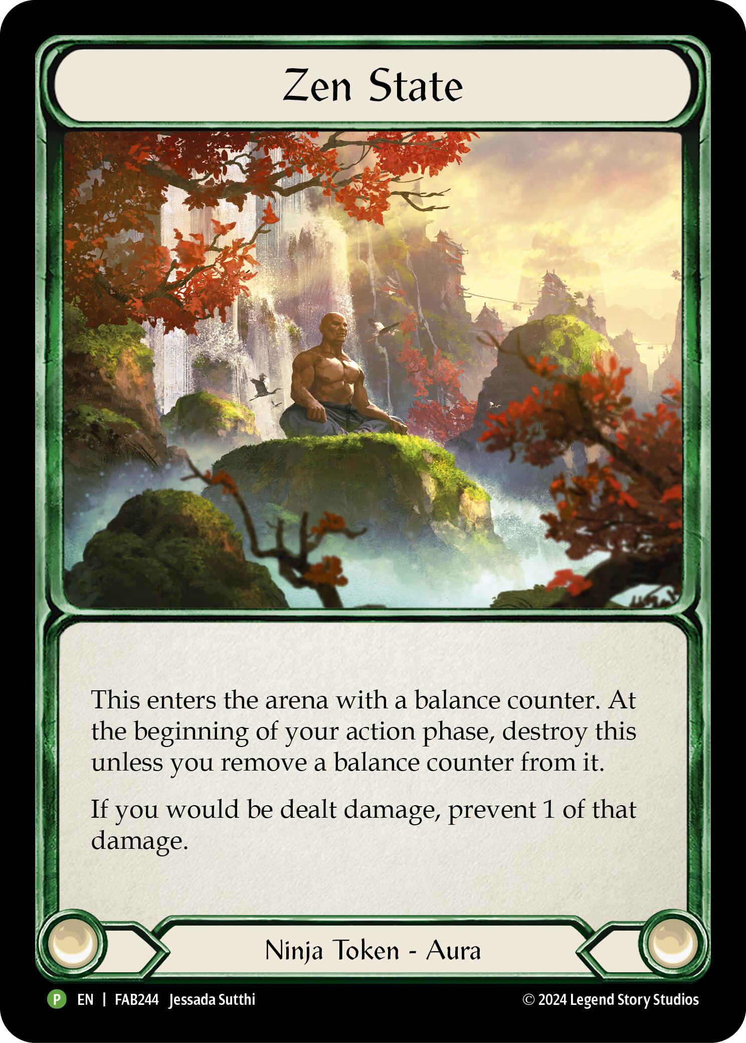 Zen State (Cold Foil) [FAB244] (Promo)  Rainbow Foil | Good Games Morley