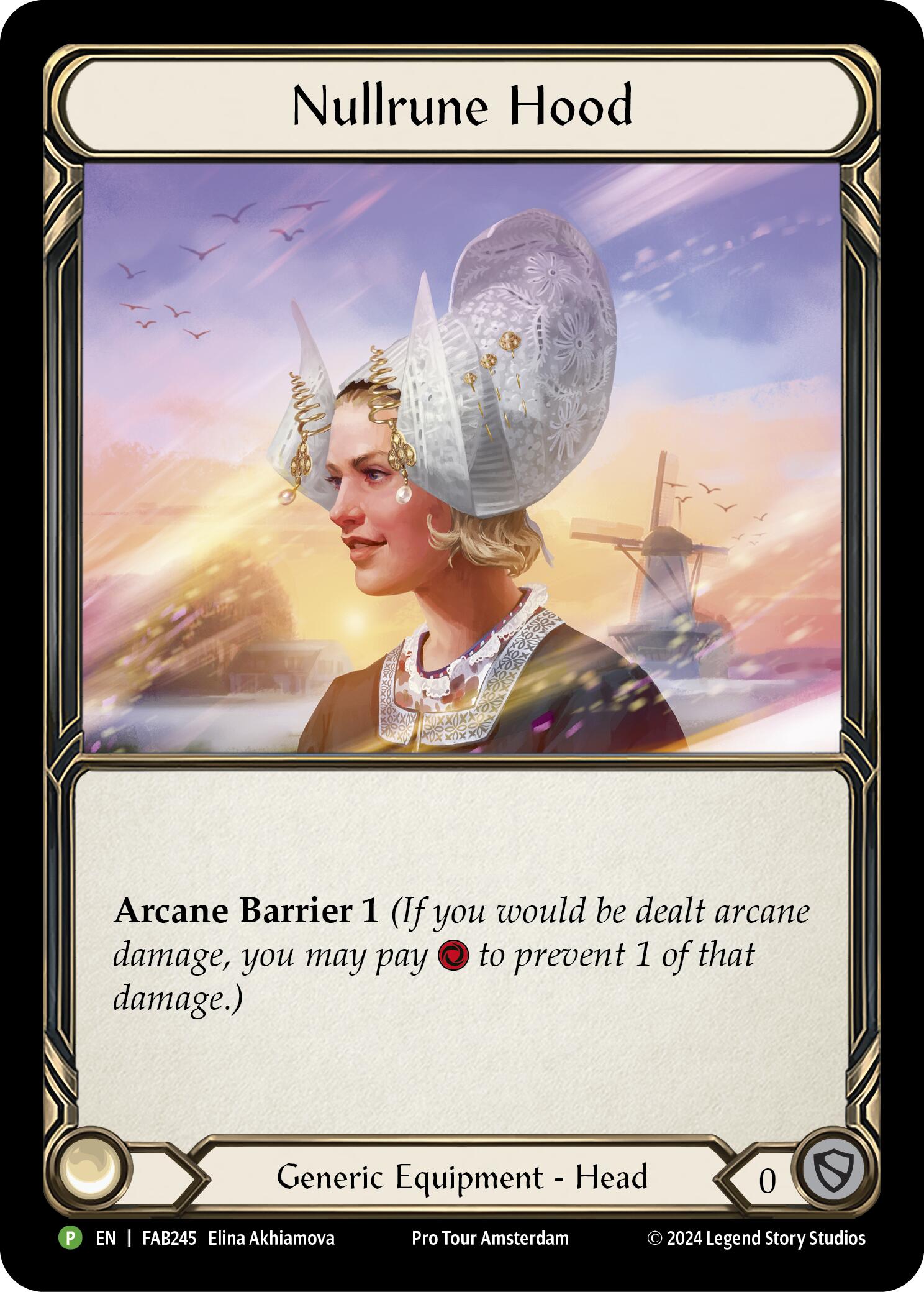 Nullrune Hood (Cold Foil) [FAB245] (Promo)  Rainbow Foil | Good Games Morley