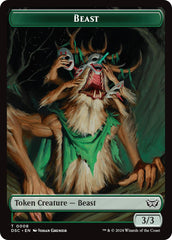 Beast // Scarecrow Double-Sided Token [Duskmourn: House of Horror Commander Tokens] | Good Games Morley