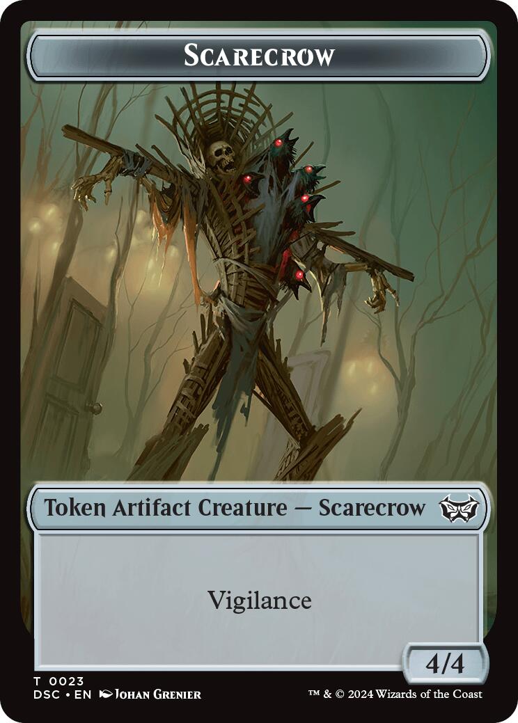 Devil // Scarecrow Double-Sided Token [Duskmourn: House of Horror Commander Tokens] | Good Games Morley