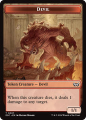 Devil // Scarecrow Double-Sided Token [Duskmourn: House of Horror Commander Tokens] | Good Games Morley