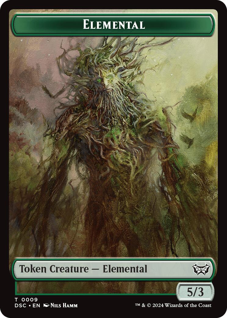 Elemental // Bird Double-Sided Token [Duskmourn: House of Horror Commander Tokens] | Good Games Morley