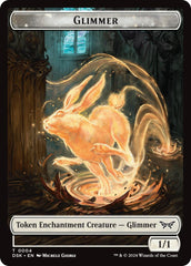 Glimmer // Scarecrow Double-Sided Token [Duskmourn: House of Horror Commander Tokens] | Good Games Morley