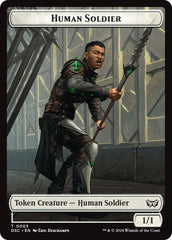 Human Soldier // Scarecrow Double-Sided Token [Duskmourn: House of Horror Commander Tokens] | Good Games Morley