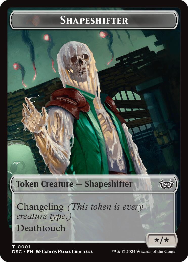 Shapeshifter // Insect (0022) Double-Sided Token [Duskmourn: House of Horror Commander Tokens] | Good Games Morley