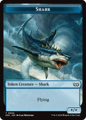 Shark // Copy Double-Sided Token [Duskmourn: House of Horror Commander Tokens] | Good Games Morley