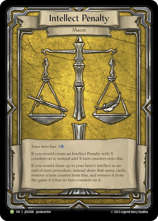 Intellect Penalty (Cold Foil) [JDG000] (Promo)  Rainbow Foil | Good Games Morley