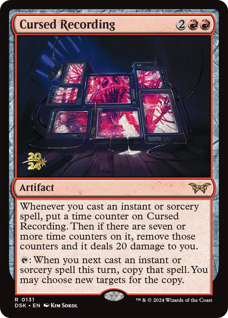 Cursed Recording (0131) [Duskmourn: House of Horror Prerelease Promos] | Good Games Morley
