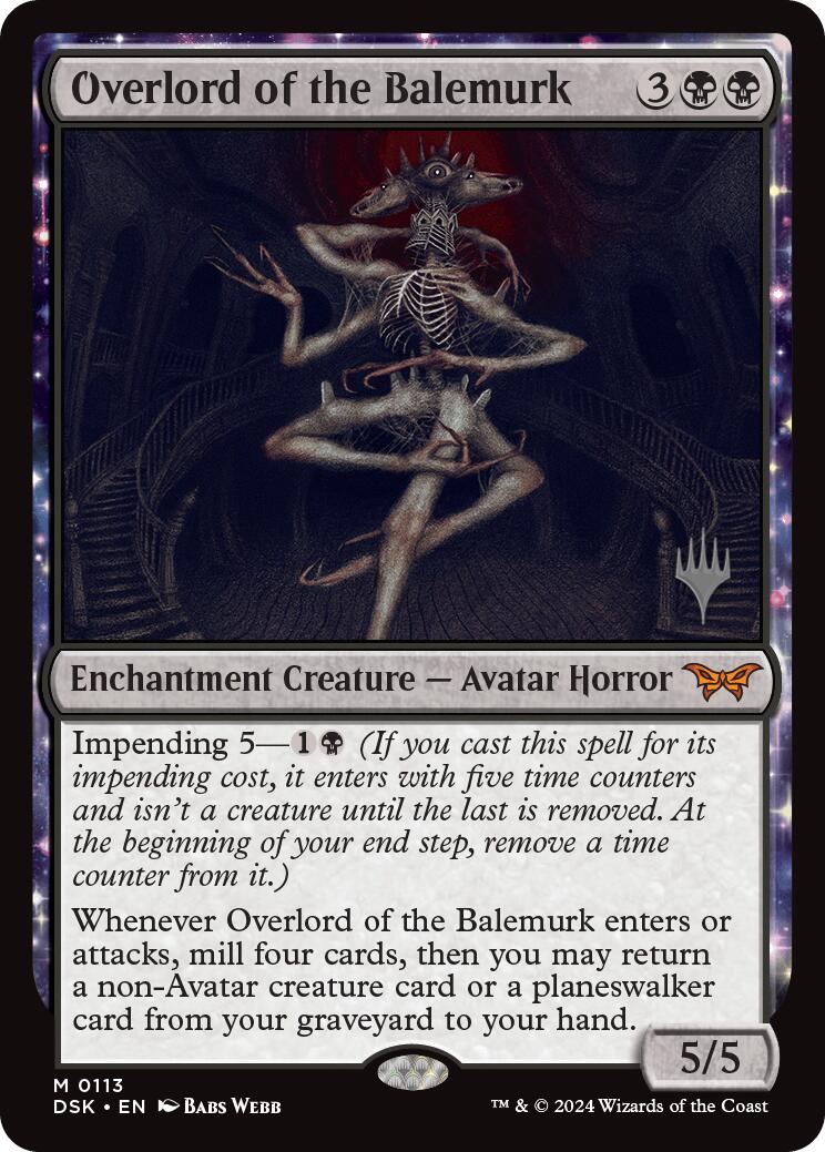 Overlord of the Balemurk (Promo Pack) [Duskmourn: House of Horror Promos] | Good Games Morley