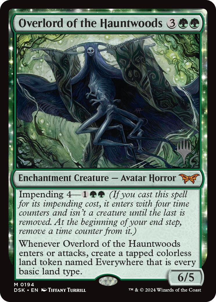 Overlord of the Hauntwoods (Promo Pack) [Duskmourn: House of Horror Promos] | Good Games Morley