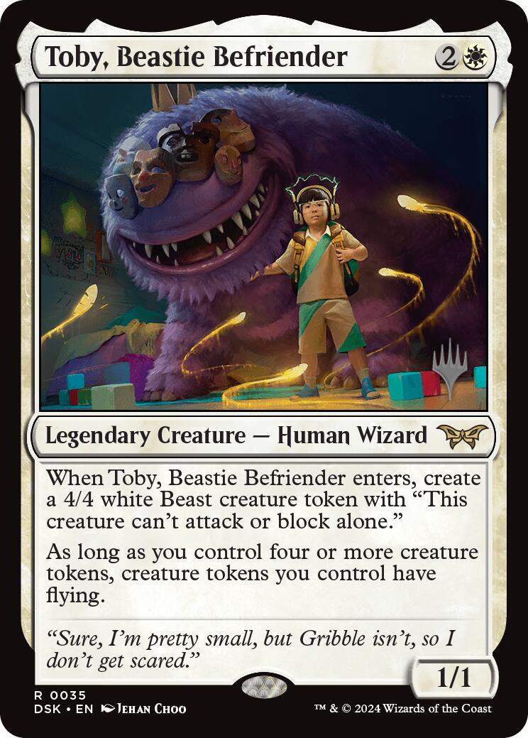 Toby, Beastie Befriender (Promo Pack) [Duskmourn: House of Horror Promos] | Good Games Morley