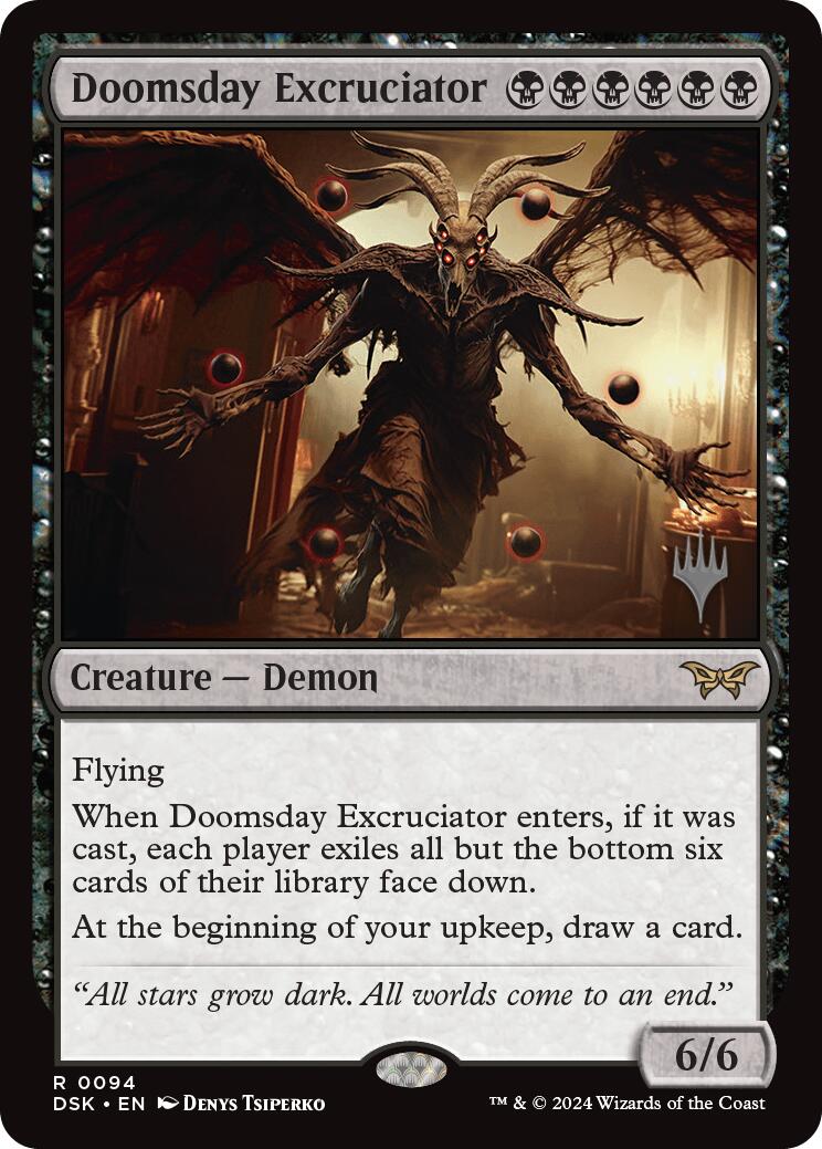 Doomsday Excruciator (Promo Pack) [Duskmourn: House of Horror Promos] | Good Games Morley