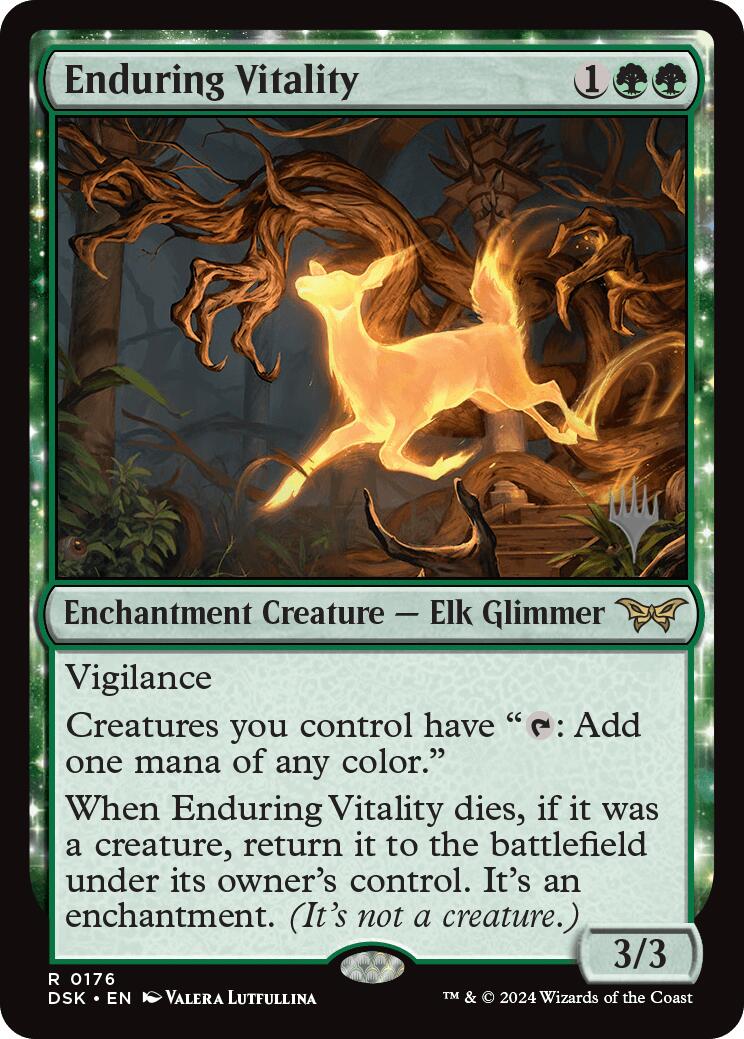 Enduring Vitality (Promo Pack) [Duskmourn: House of Horror Promos] | Good Games Morley