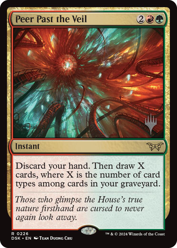 Peer Past the Veil (Promo Pack) [Duskmourn: House of Horror Promos] | Good Games Morley