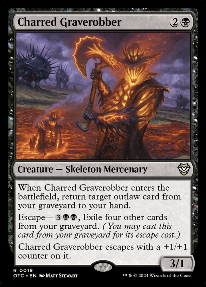 Charred Graverobber 19/342 (Commander: Outlaws of Thunder Junction)  | Good Games Morley