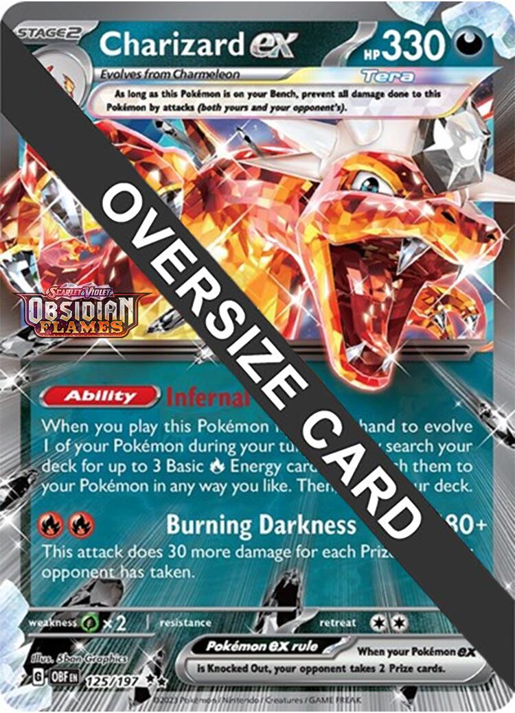Charizard ex (125/197 - Jumbo Card) [Scarlet & Violet: Obsidian Flames] | Good Games Morley