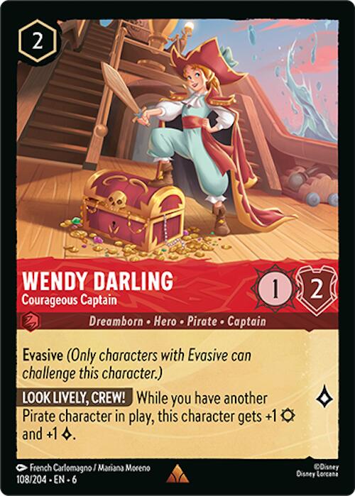 Wendy Darling - Courageous Captain (108/204) [Azurite Sea] | Good Games Morley