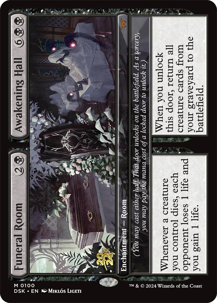 Funeral Room // Awakening Hall [Duskmourn: House of Horror Prerelease Promos] | Good Games Morley