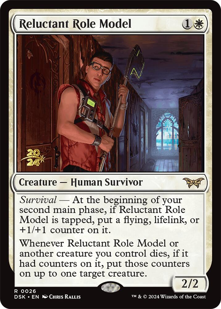 Reluctant Role Model (0026) [Duskmourn: House of Horror Prerelease Promos] | Good Games Morley