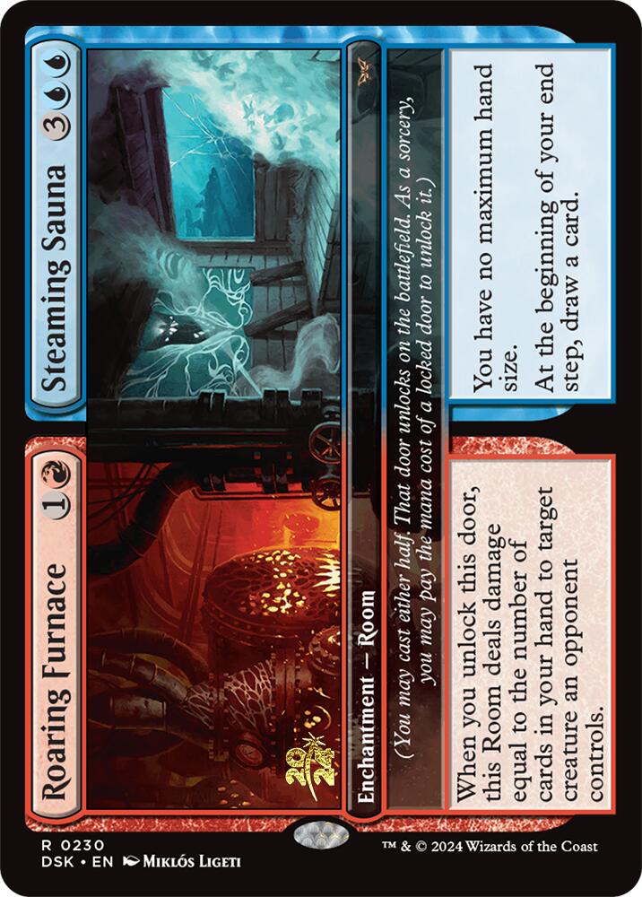 Roaring Furnace // Steaming Sauna [Duskmourn: House of Horror Prerelease Promos] | Good Games Morley