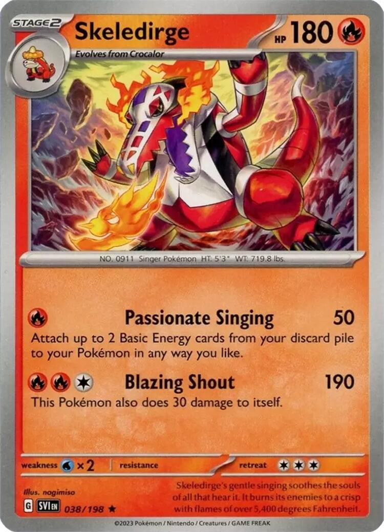 Skeledirge (038/198) (Theme Deck Exclusive) [Scarlet & Violet: Base Set] | Good Games Morley