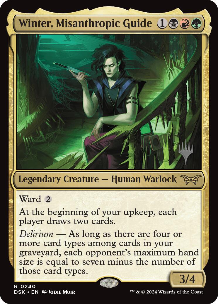 Winter, Misanthropic Guide (Promo Pack) [Duskmourn: House of Horror Promos] | Good Games Morley