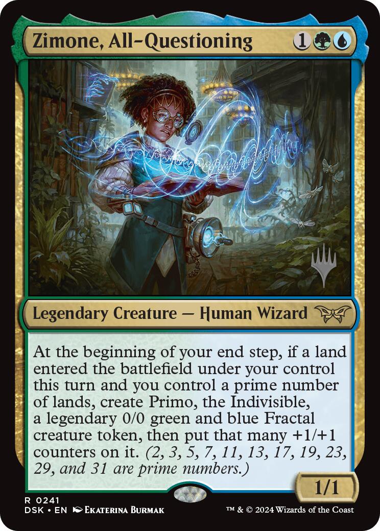 Zimone, All-Questioning (Promo Pack) [Duskmourn: House of Horror Promos] | Good Games Morley