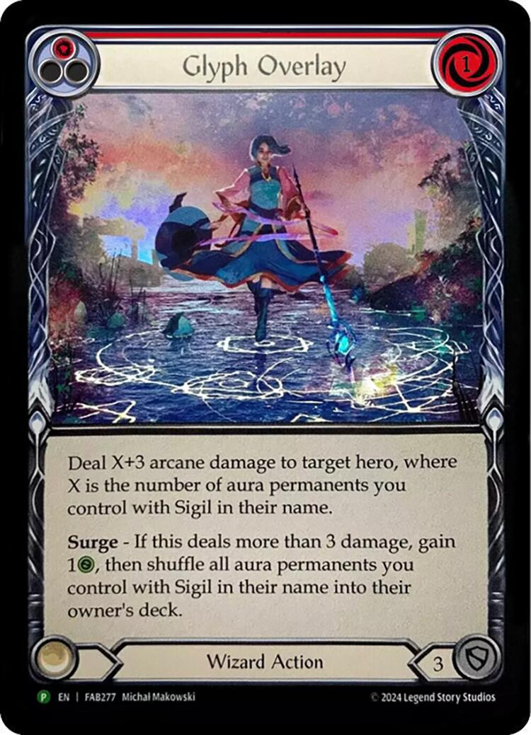 Glyph Overlay (Red) [FAB277] (Promo)  Rainbow Foil | Good Games Morley