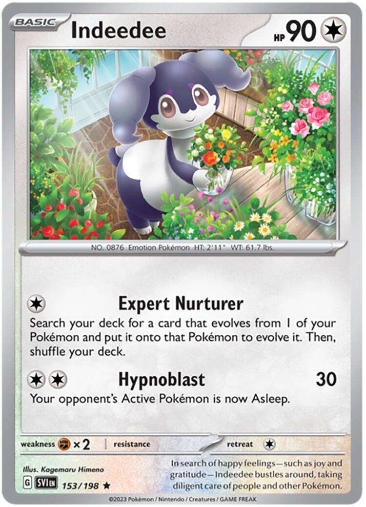 Indeedee (153/198) (Theme Deck Exclusive) [Scarlet & Violet: Base Set] | Good Games Morley