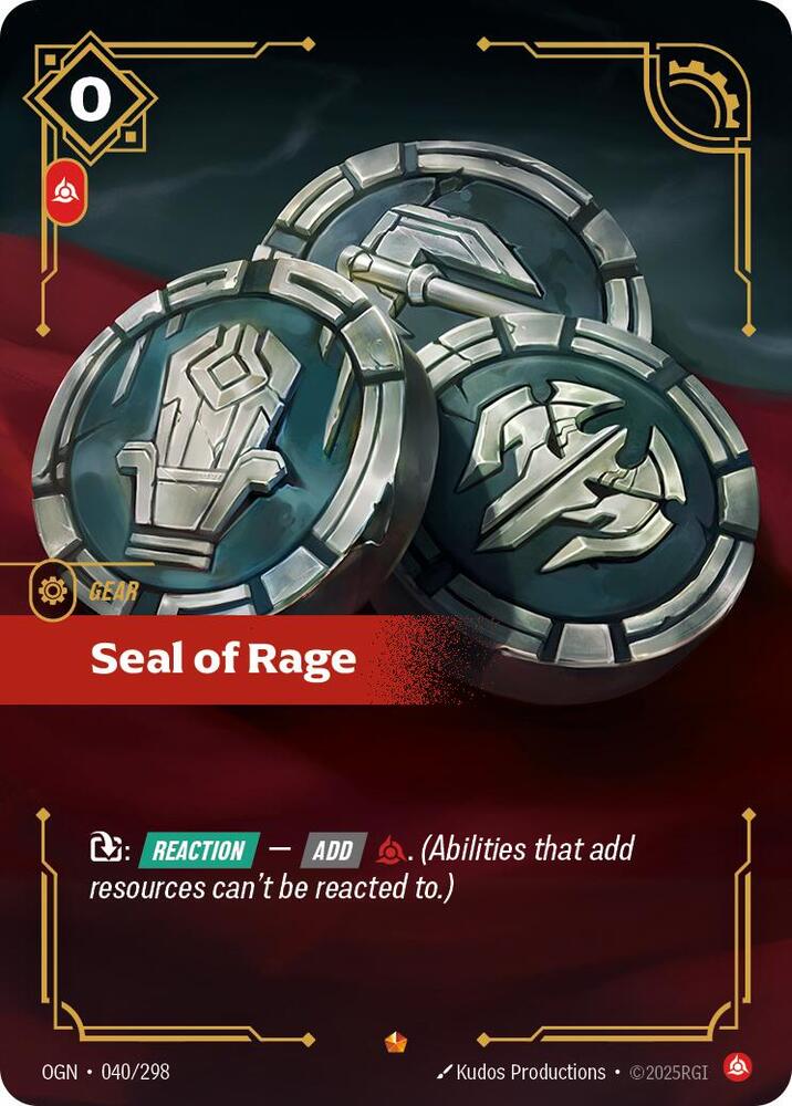 Seal of Rage 40/298 (Origins)  - Foil | Good Games Morley