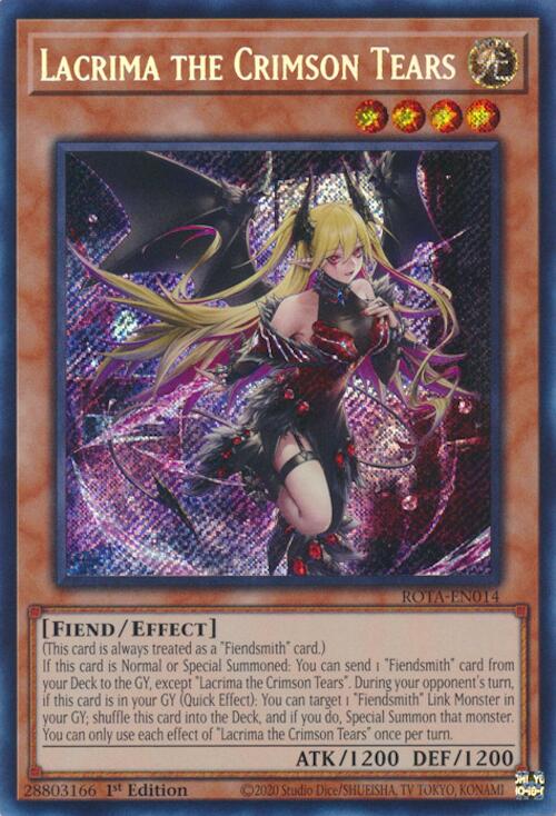 Lacrima the Crimson Tears [ROTA-EN014] Secret Rare | Good Games Morley