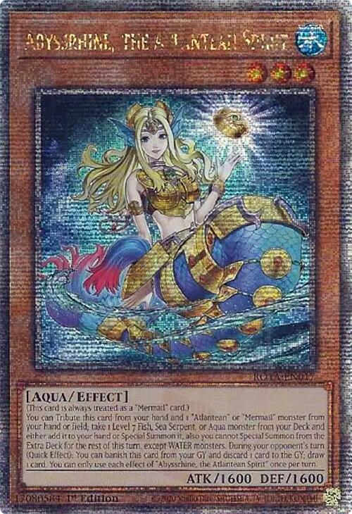 Abyssrhine, the Atlantean Spirit (Quarter Century Secret Rare) [ROTA-EN017] Quarter Century Secret Rare | Good Games Morley