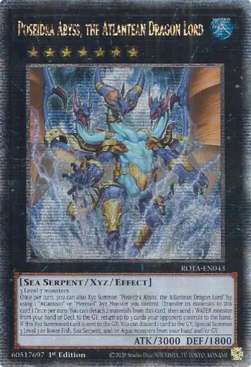 Poseidra Abyss, the Atlantean Dragon Lord (Quarter Century Secret Rare) [ROTA-EN043] Quarter Century Secret Rare | Good Games Morley
