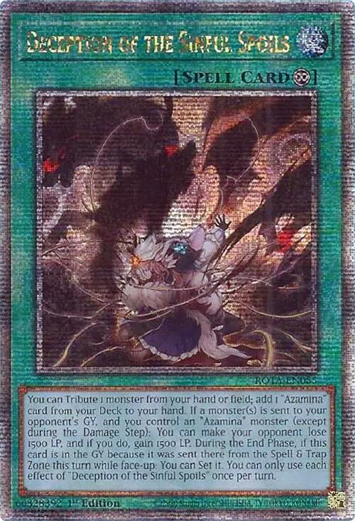 Deception of the Sinful Spoils (Quarter Century Secret Rare) [ROTA-EN055] Quarter Century Secret Rare | Good Games Morley