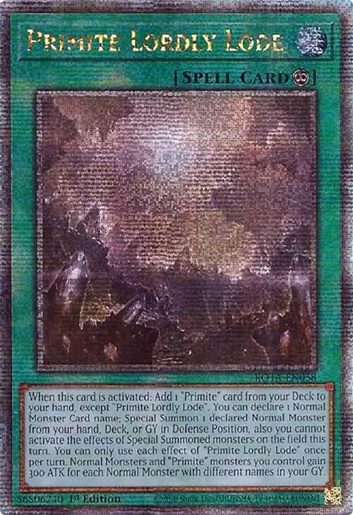 Primite Lordly Lode (Quarter Century Secret Rare) [ROTA-EN058] Quarter Century Secret Rare | Good Games Morley