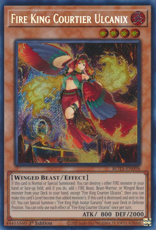Fire King Courtier Ulcanix [ROTA-EN098] Secret Rare | Good Games Morley