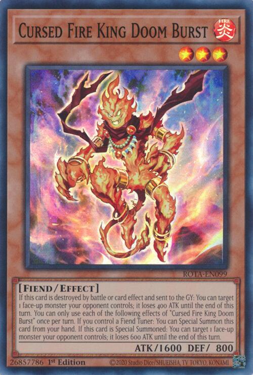 Cursed Fire King Doom Burst [ROTA-EN099] Super Rare | Good Games Morley