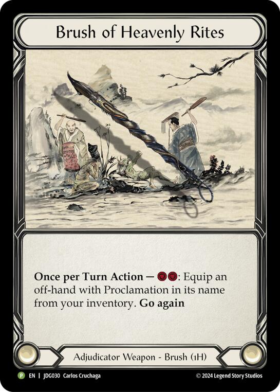 Brush of Heavens Rites - JDG030 [JDG030] (Promo)  Cold Foil | Good Games Morley