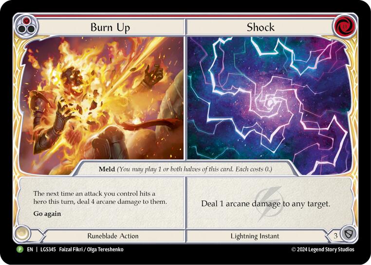 Burn Up // Shock [LGS345] (Promo)  Cold Foil | Good Games Morley