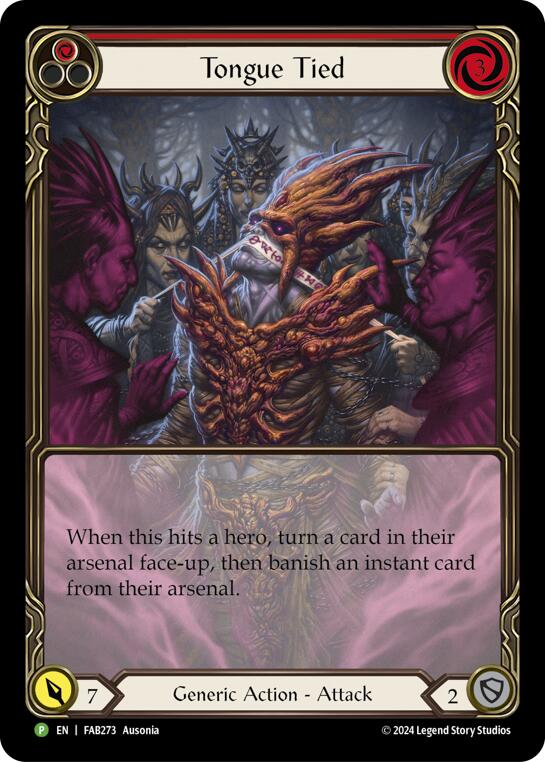 Tongue Tied (Extended Art) [FAB273] (Promo)  Rainbow Foil | Good Games Morley