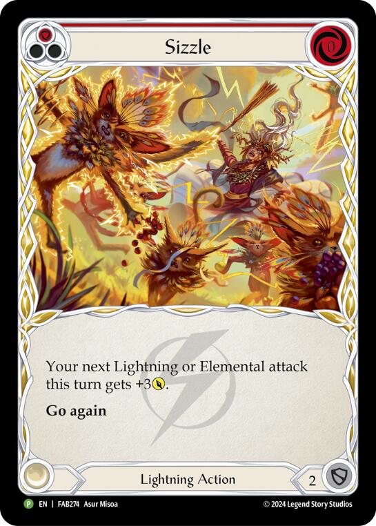 Sizzle (Red) [FAB274] (Promo)  Rainbow Foil | Good Games Morley