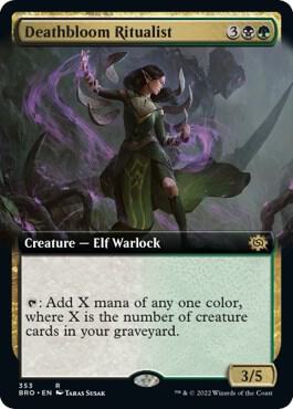 Deathbloom Ritualist Extended Art 353/287 (The Brothers' War)  | Good Games Morley