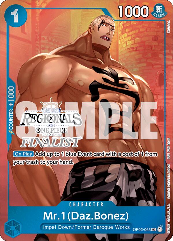 Mr.1 (Daz.Bonez) (Online Regional 2024 Vol. 3) [Finalist] [One Piece Promotion Cards] | Good Games Morley