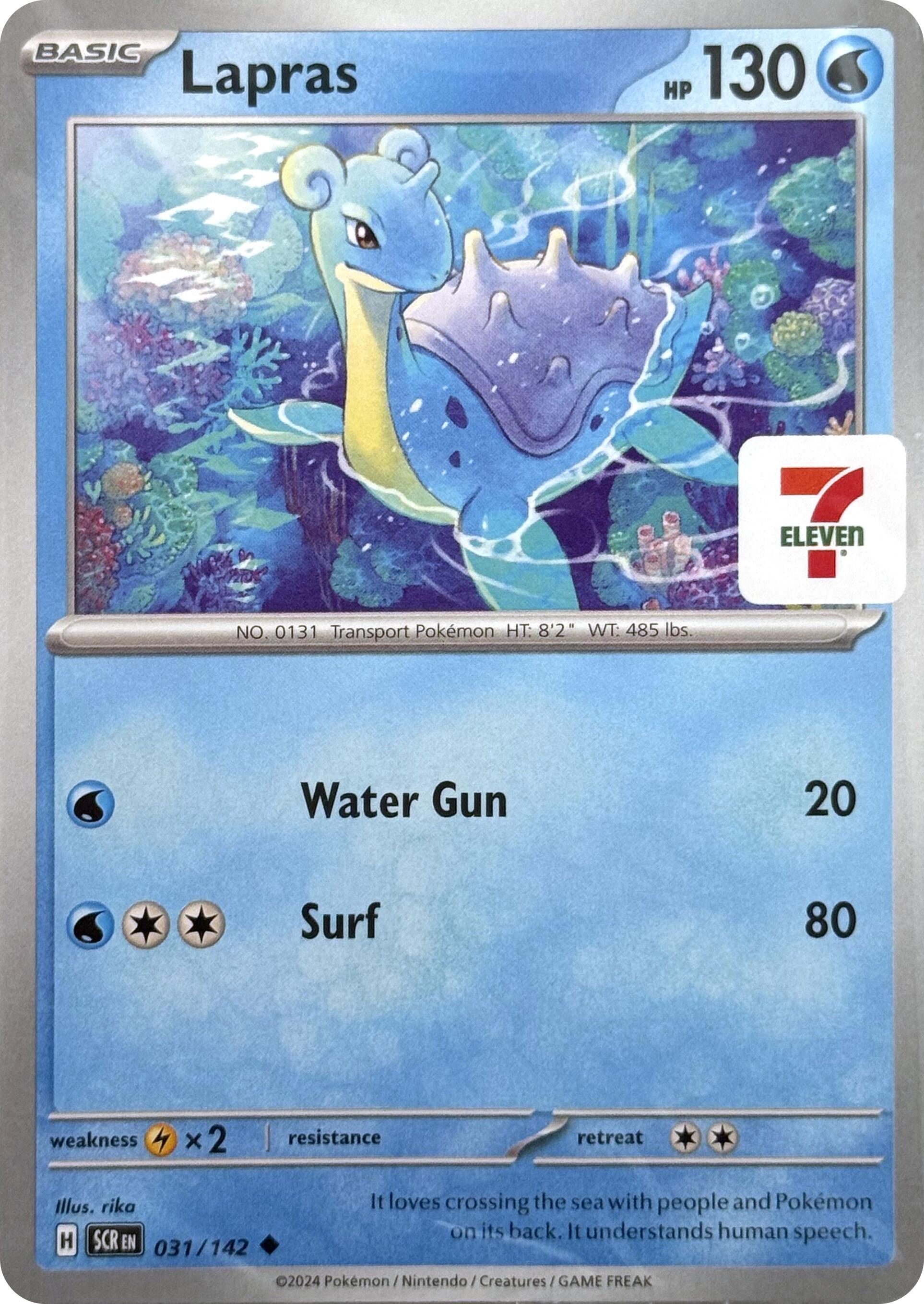 Lapras (031/142) (7-Eleven Promo) [Miscellaneous Cards] | Good Games Morley