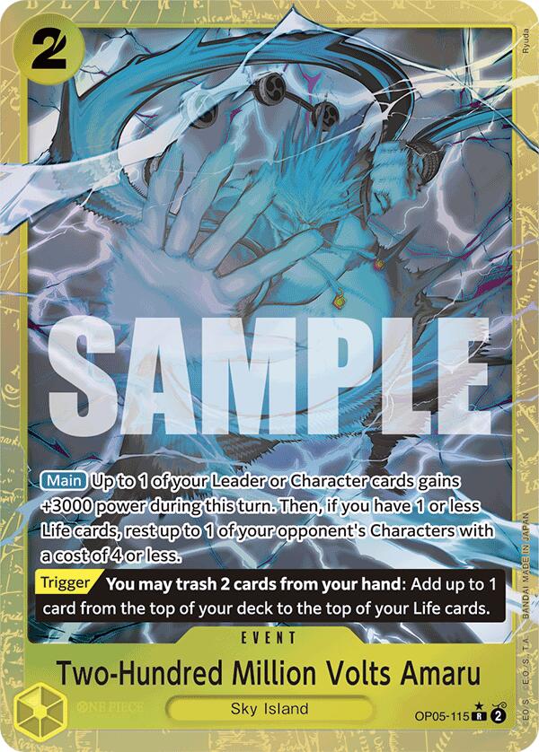 Two-Hundred Million Volts Amaru (Alternate Art) [Premium Booster -The Best-] | Good Games Morley