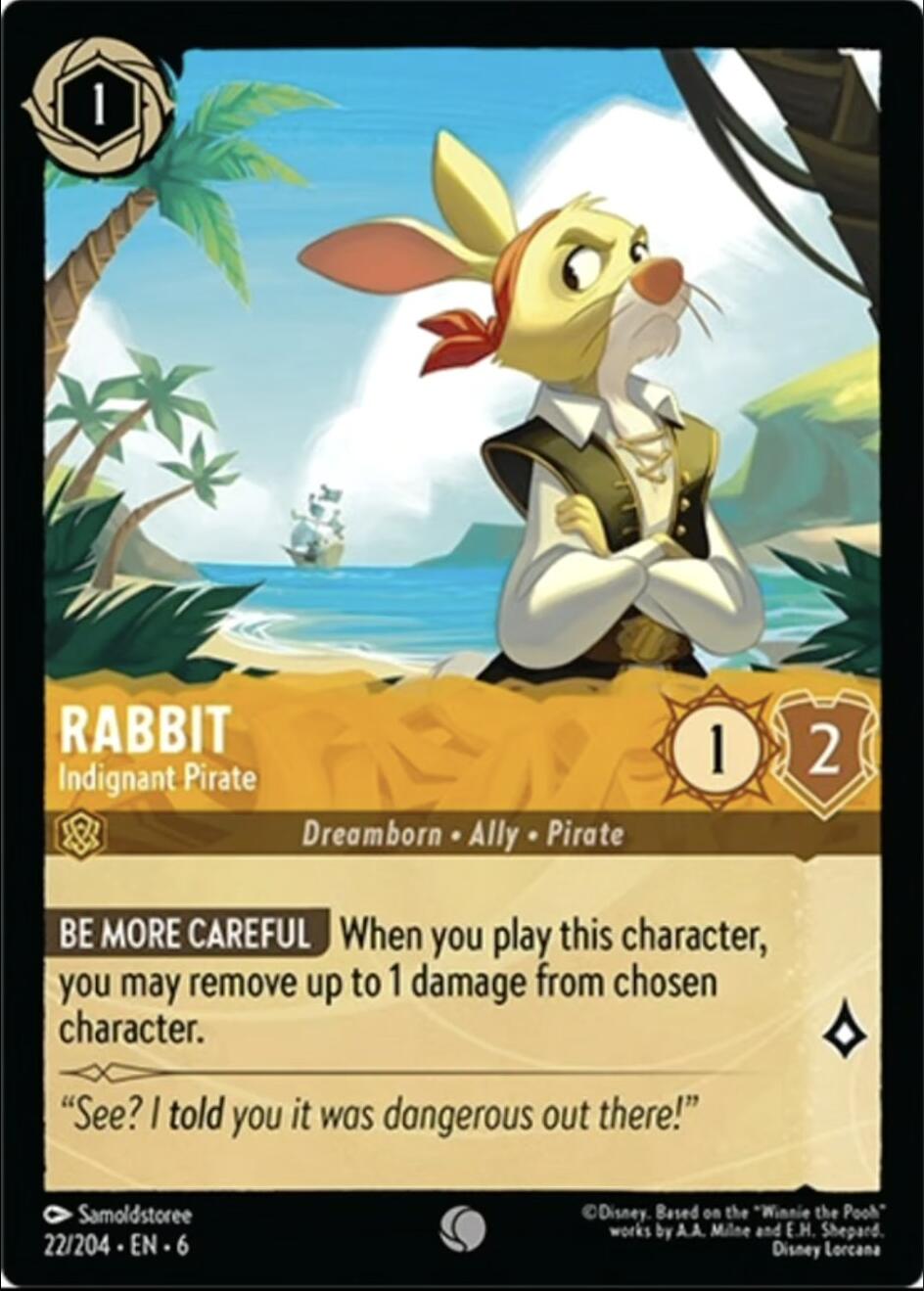 Rabbit - Indignant Pirate (22/204) [Azurite Sea] | Good Games Morley