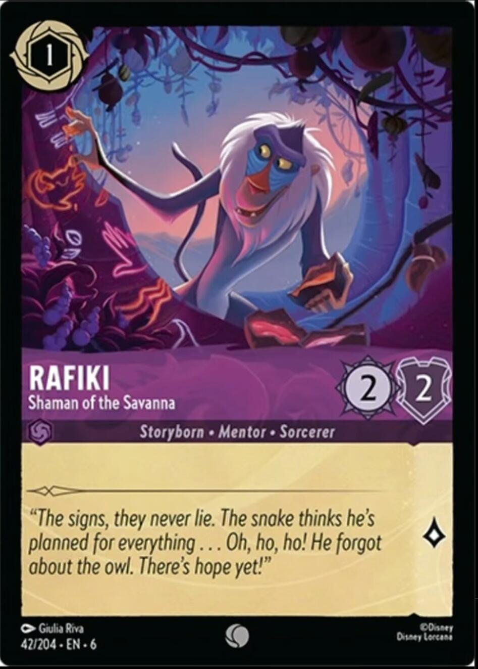 Rafiki - Shaman of the Savanna (42/204) [Azurite Sea] | Good Games Morley
