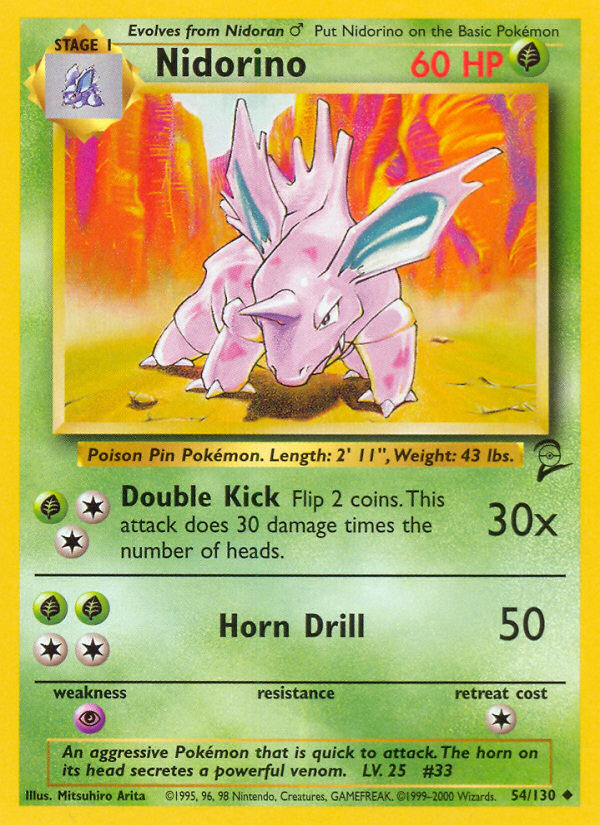 Nidorino (54/130) [Base Set 2] | Good Games Morley