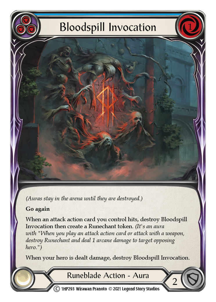 Bloodspill Invocation (Blue) [1HP293] (History Pack 1) | Good Games Morley